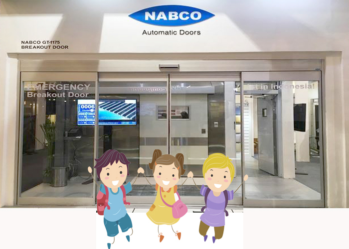 Cửa tự động Nabco Natrus an toàn cho trẻ em